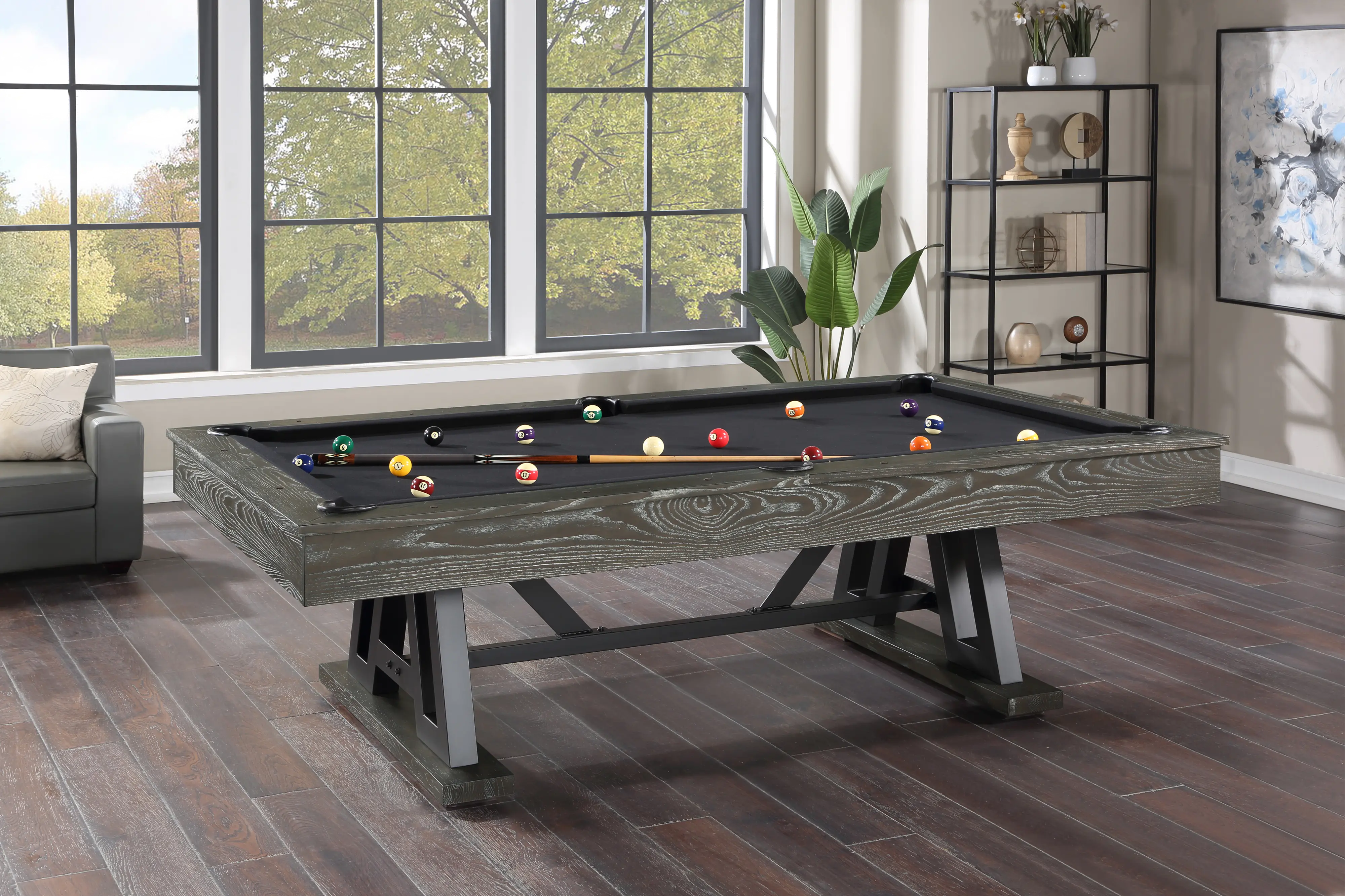 Glacier Gray Pool Table - Shelton-2