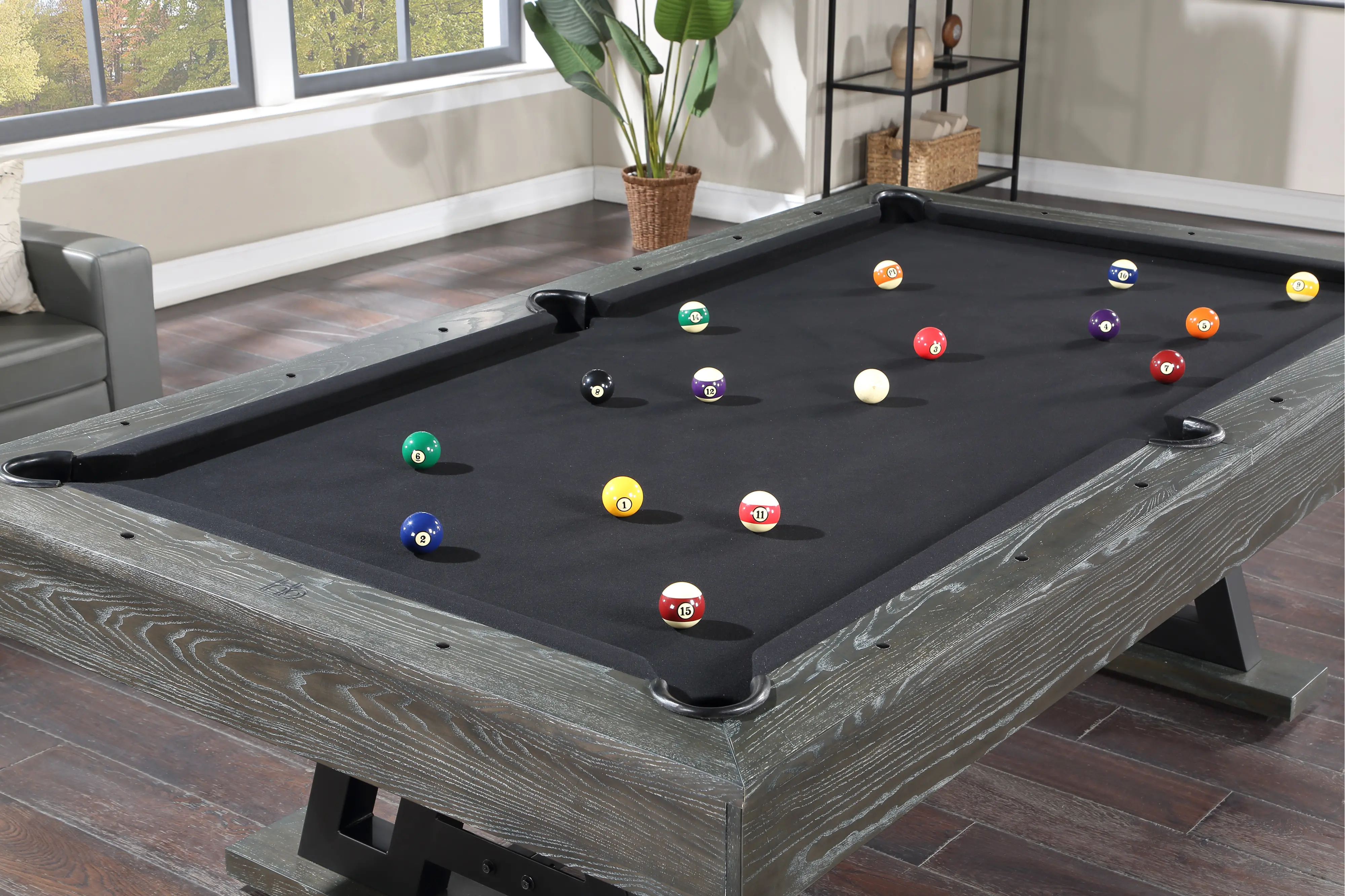 Glacier Gray Pool Table - Shelton-3