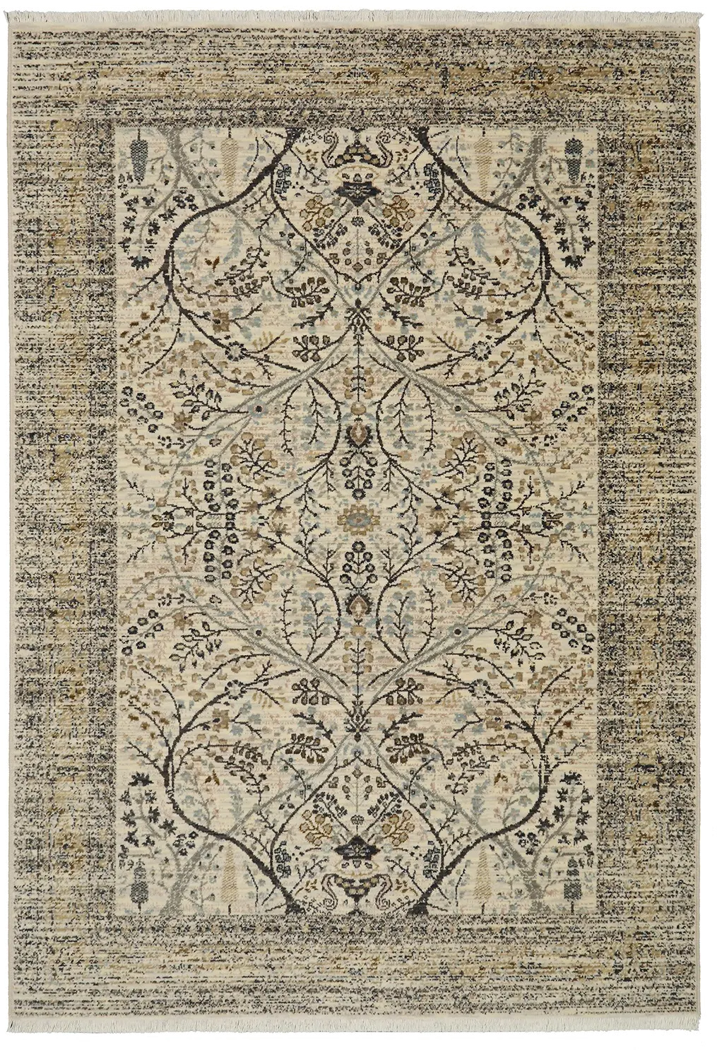 39400-16012 Titanium 8 x 11 Sans Pareil Ivory Area Rug-1