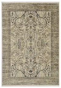 39400-16012 Titanium 8 x 11 Sans Pareil Ivory Area Rug