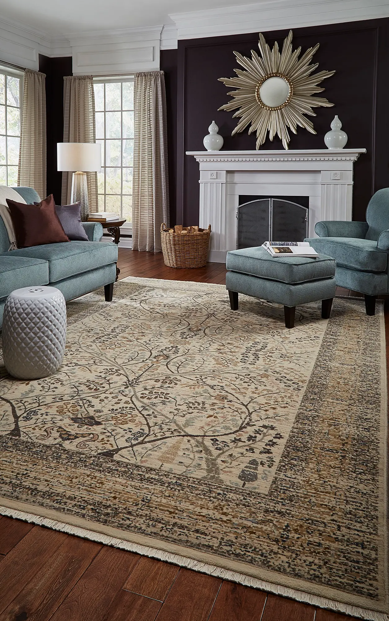 39400-16012 Titanium 8 x 11 Sans Pareil Ivory Area Rug-3