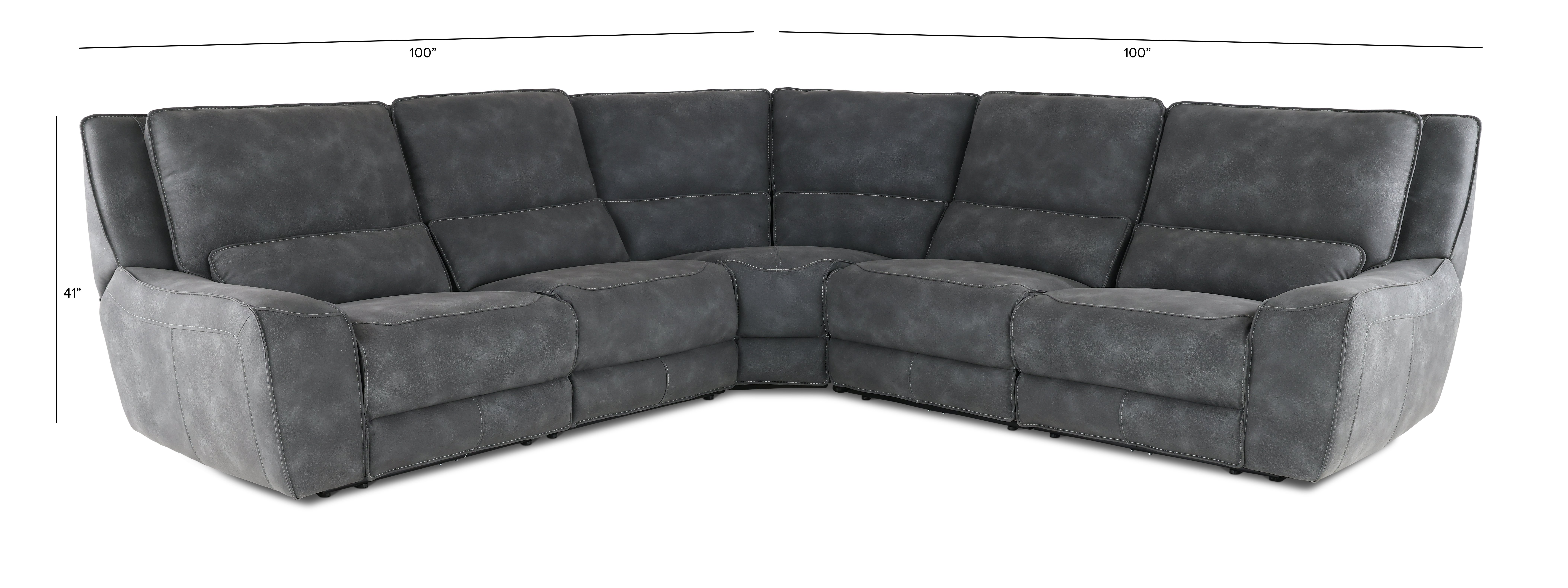 Sauvage 5-Piece Curved Power Reclining Sectional-3