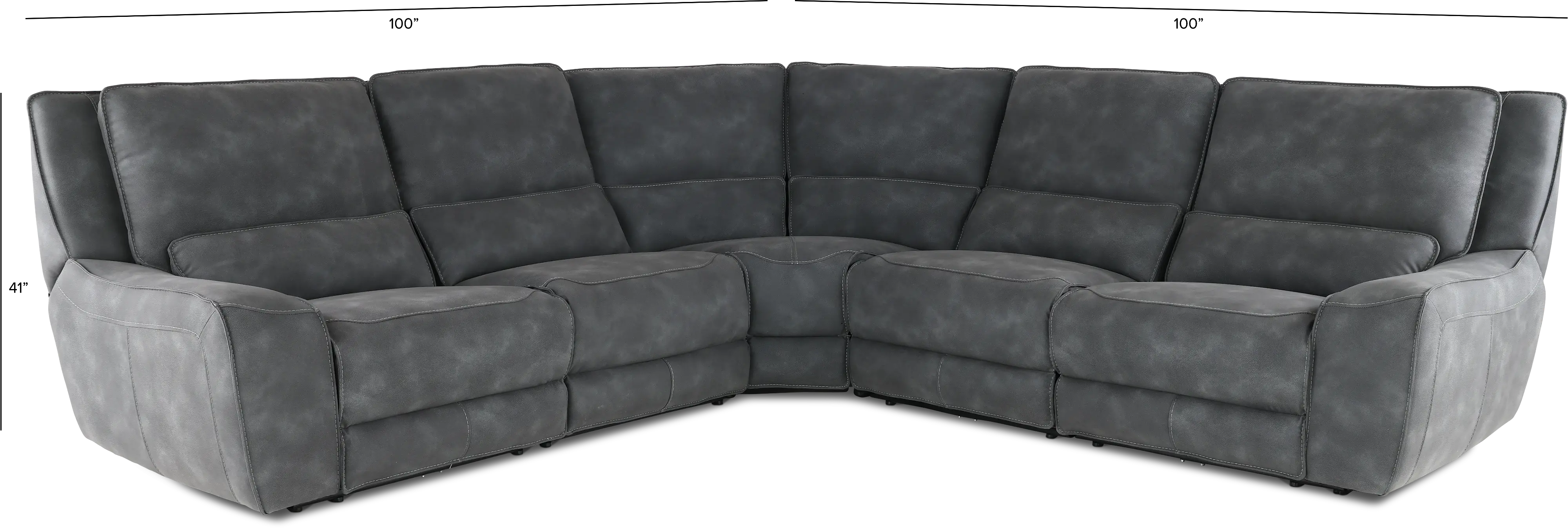 Sauvage 5-Piece Curved Power Reclining Sectional-3