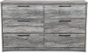 Twila Rustic Smoke Gray Dresser