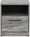 Rustic Contemporary Smoke Gray Nightstand - Twila