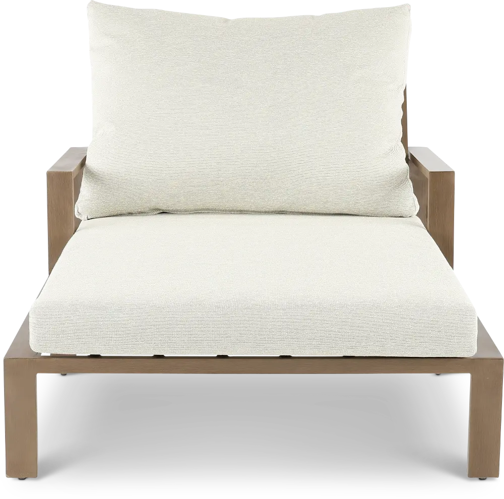 Monterey Cream Rolling Chaise Lounge-1