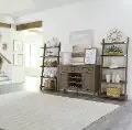 3PC:615/BUFF,2PIERS Americana Farmhouse Buffet and Piers 3 Piece Set