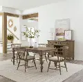 Americana Farmhouse Taupe 5 Piece Dining Room Set