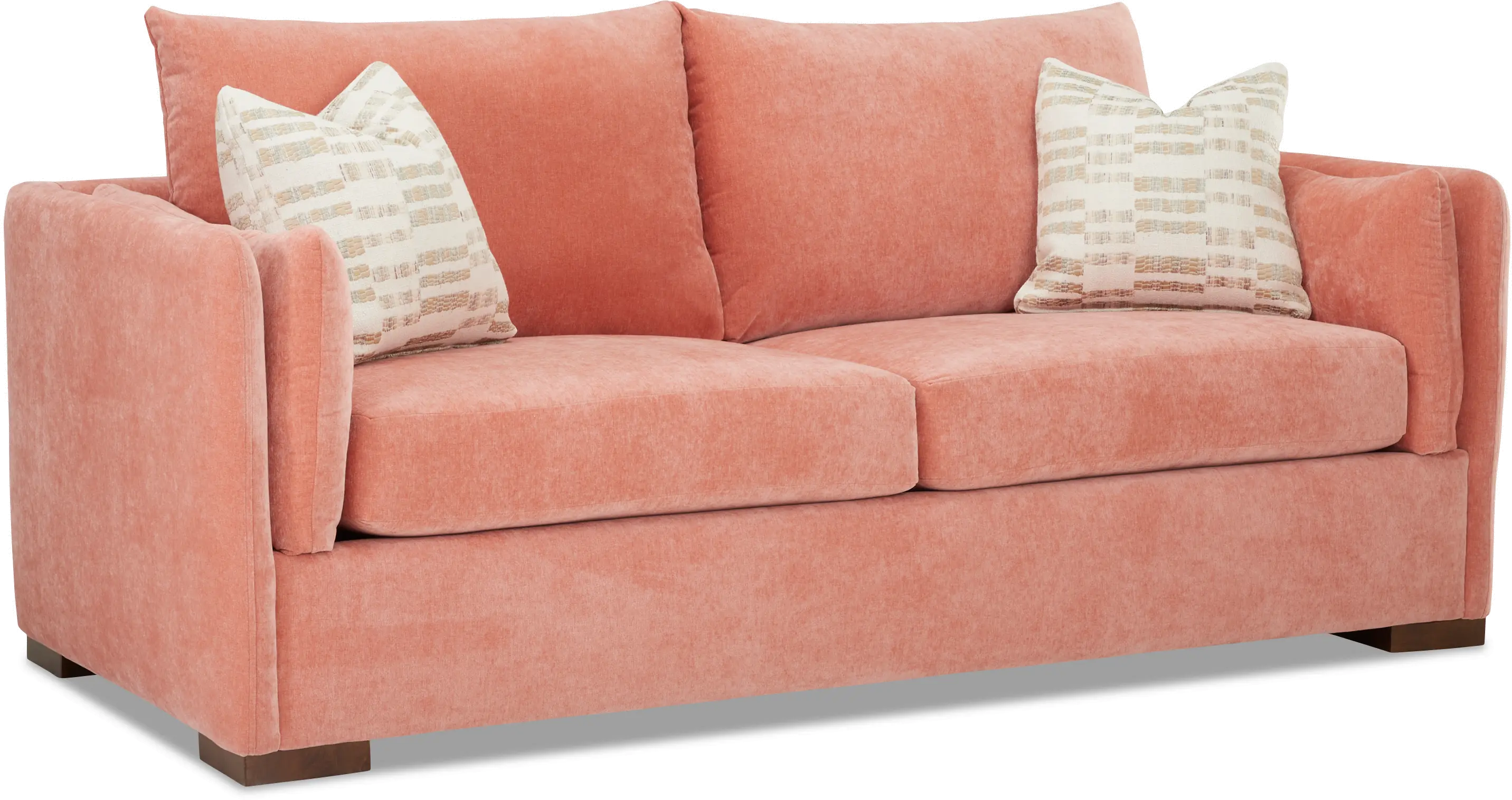Ellyson Coral Pink Queen Sofa Bed-1