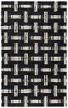 Preston 5 x 8 Black and Ivory Area Rug