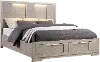 Clearance Devon Oak Queen Storage Bed