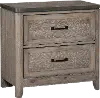 Newell Gray and Light Brown Nightstand