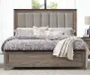 Clearance Newell Gray and Light Brown Queen Bed
