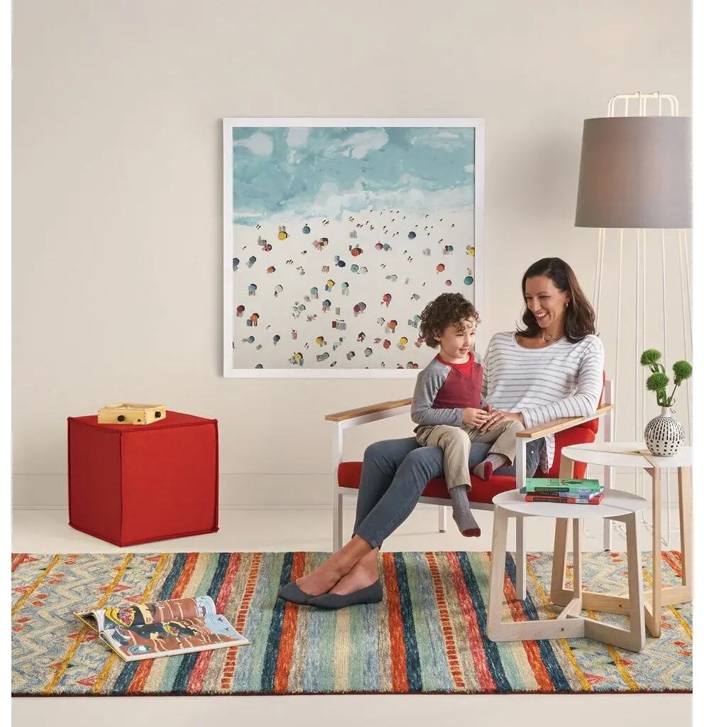 2569RS05000800985 Avanti-Kelim 5 x 8 Blue Mosaic Multicolor Area Rug-2