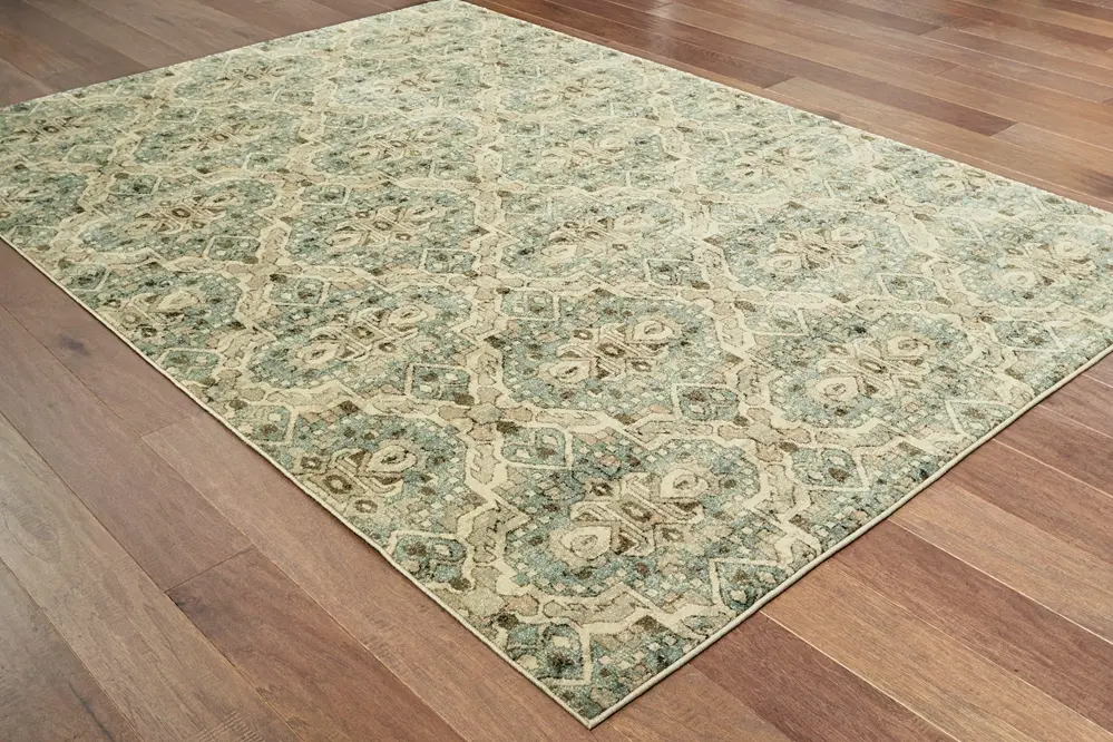 Raleigh 8 x 11 Sphinx Ivory Blue Area Rug-3