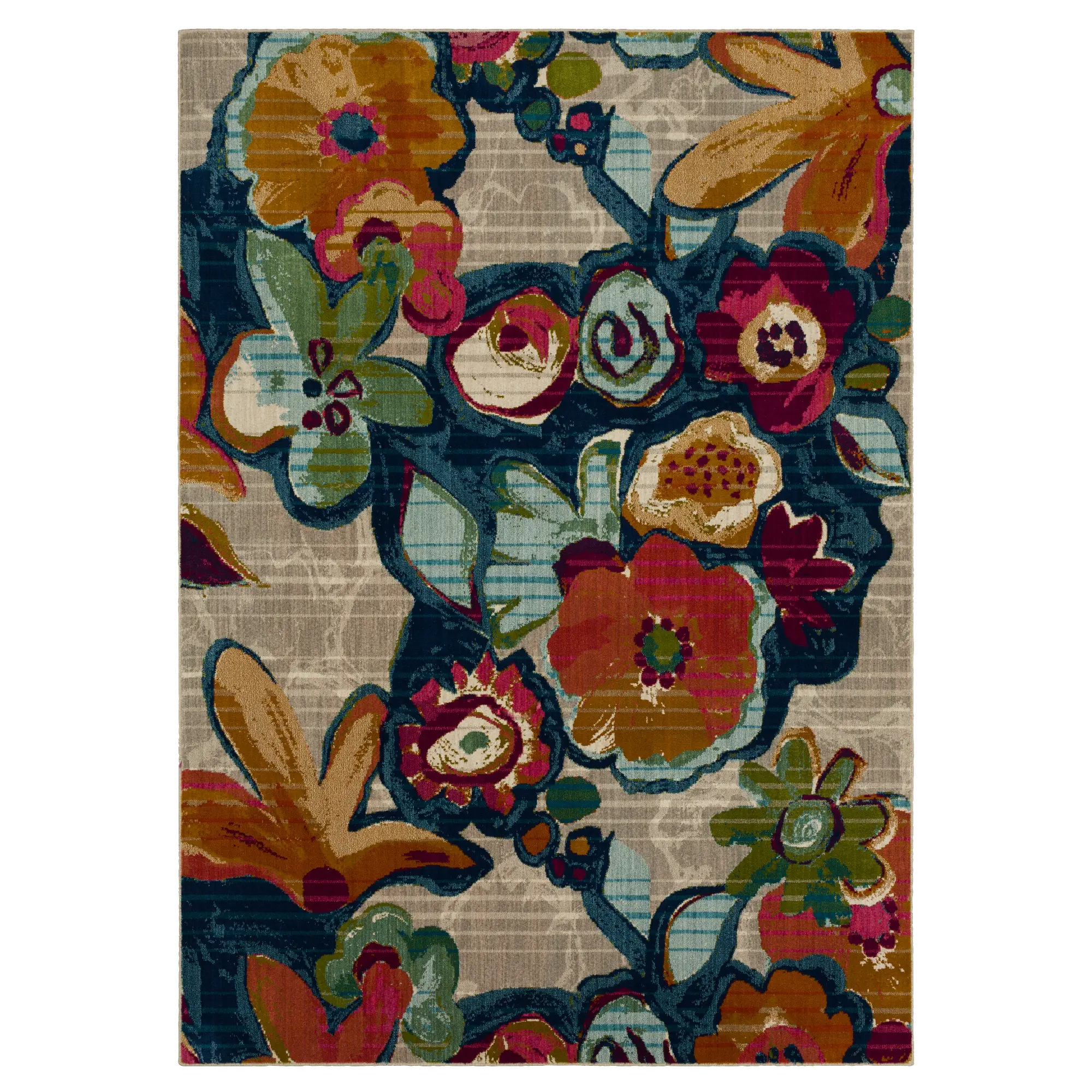 92225-57011 Meraki 5 x 8 Sarala Lapis Floral Area Rug-1