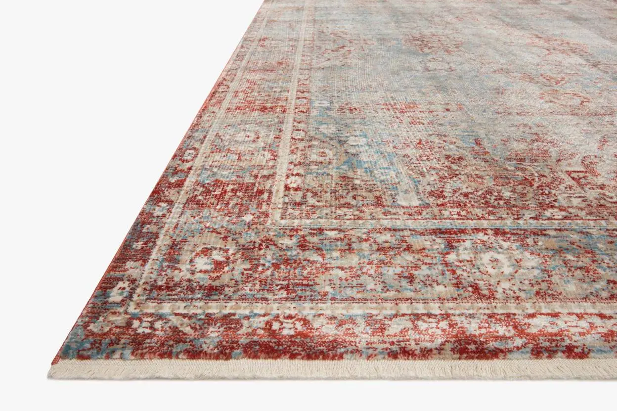 ELI-04MH/S-7.11X10.5 Elise 8 x 10 Sky Red Area Rug-2