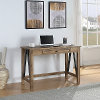 Rustic Light Brown Writing Desk - Quinton-1