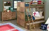 Clearance Summer Camp Brown Twin-over-Twin Bunk Bed