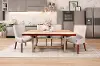 Clearance Spectrum Onyx and Cream 5 Piece Dining Room Set