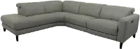 Madrid Cream 2 Piece L-Shaped Power Reclining Leather Sectional