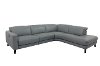 Madrid Gray 2 Piece L-Shaped Power Reclining Leather Sectional