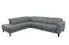 Clearance Madrid Gray 2 Piece L-Shaped Power Reclining Leather Sectional