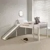 Bristol Twin Gray and White Low Loft Bed