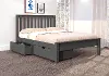 Carson Dark Gray Full Bed with Dual Underbed Drawers