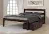 Sierra Dark Cappuccino Full Bed with Dual Underbed Drawers