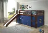 Mission Loft Cappuccino Twin Bed with Blue Tent