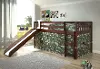 Mission Loft Cappuccino Twin Bed with Camo Tent