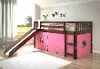 Mission Loft Cappuccino Twin Bed with Pink Tent