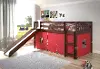 Mission Loft Cappuccino Twin Bed with Red Tent