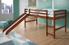 Haven Light Espresso Twin Loft Bed with Slide
