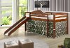 Haven Light Espresso Twin Bed with Camo Tent