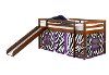 Haven Light Espresso Twin Bed with Purple Zebra Tent