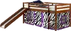Haven Light Espresso Twin Bed with Purple Zebra Tent