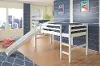 Haven White Twin Loft Bed with Slide