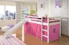Haven White Twin Bed with Pink Tent