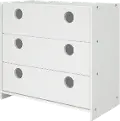 Boston White 3-Drawer Chest