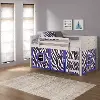 Louver White Twin Loft Bed with Zebra Tent