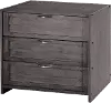 Louver Antique Gray 3-Drawer Chest