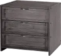 Louver Antique Gray 3-Drawer Chest