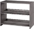 Louver Antique Gray Small Loft Bookcase
