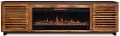 Graceland Brown and Black 86 Fireplace TV Stand