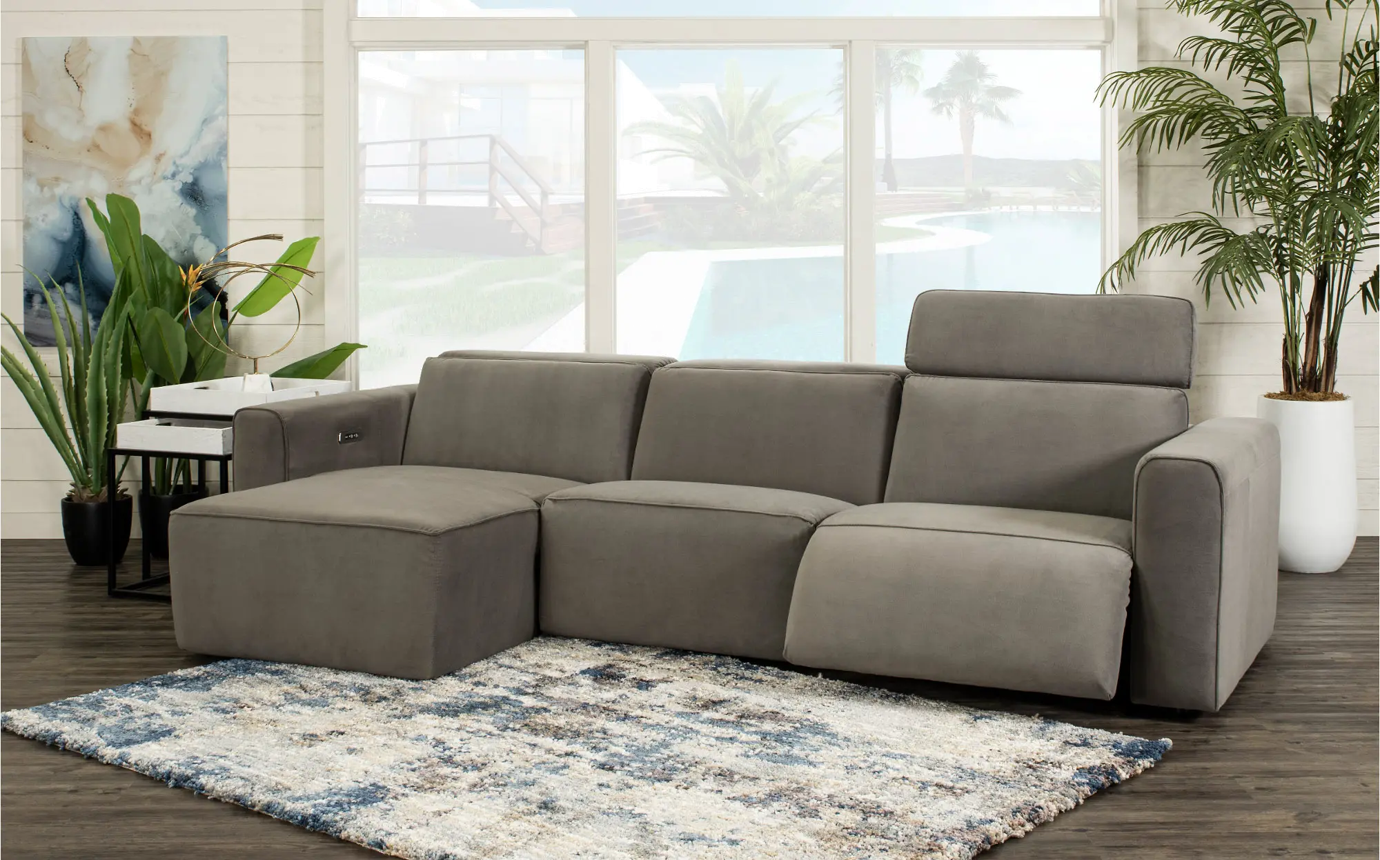 Colton Brown 3 Piece Power Reclining Sectional-1