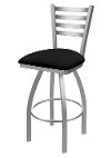 Stainless Steel and Black Swivel Counter Height Stool - Jackie
