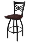 Black and Cherry Swivel Counter Height Stool - Catalina