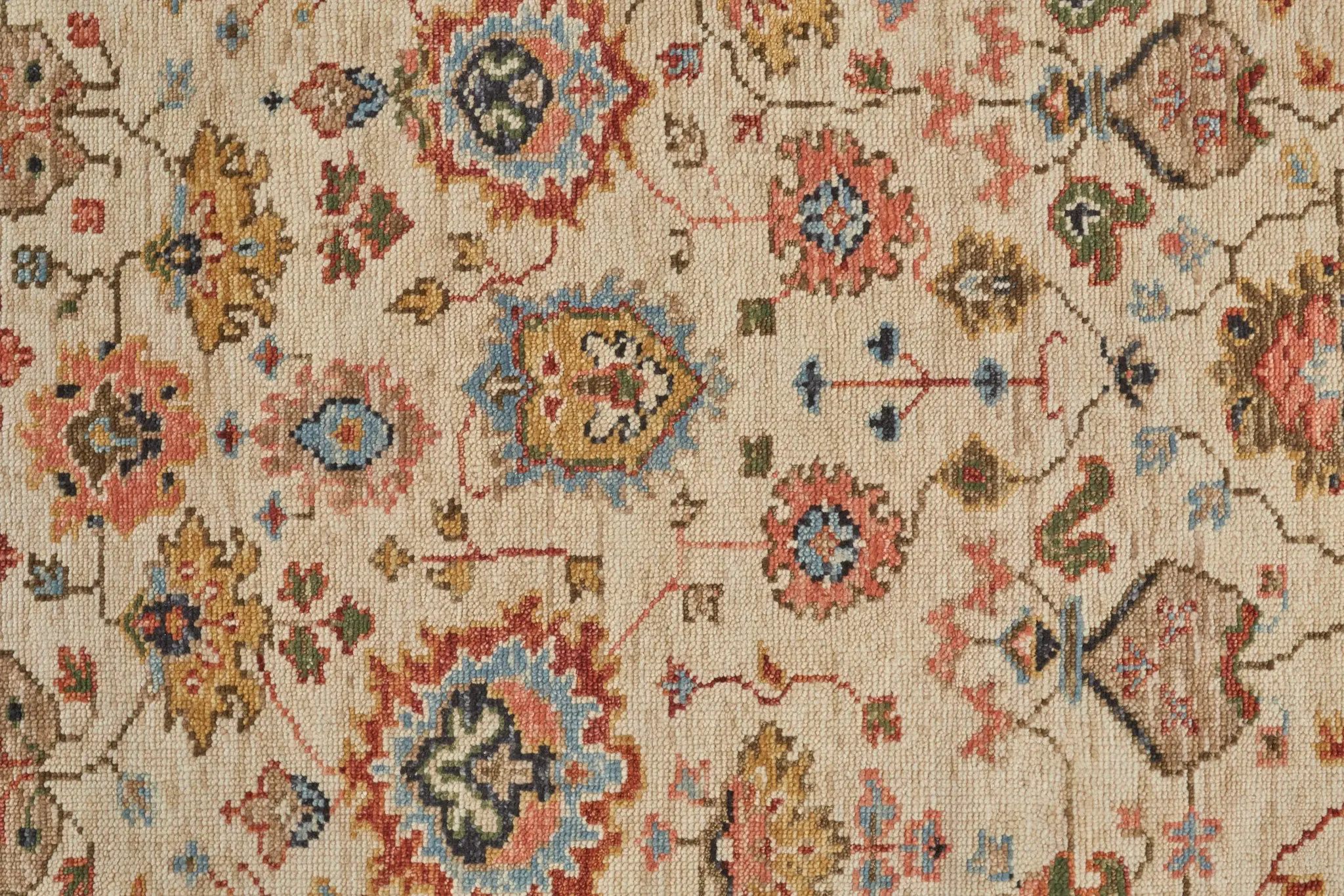 Carrington 6 x 9 Border Beige Rust Area Rug-2